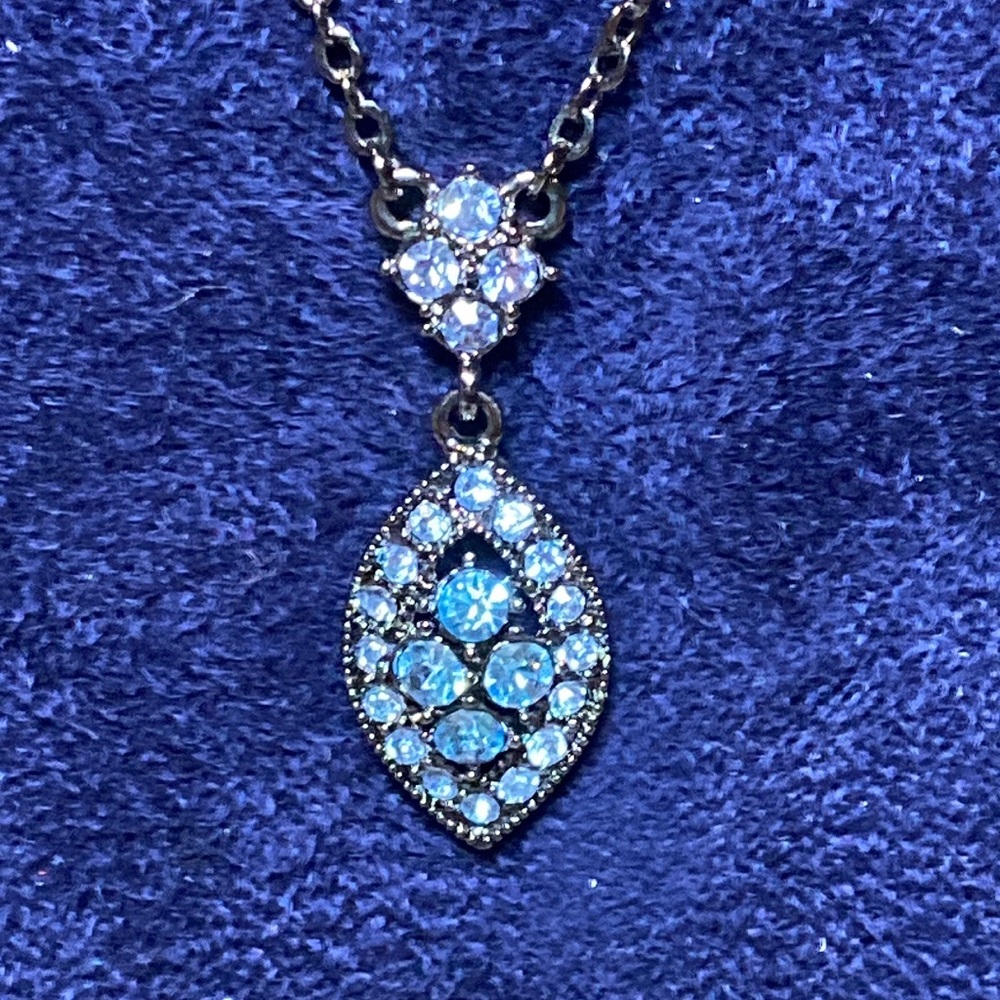 Givenchy Blue Rhinestone Necklace - Picture 2 of 6